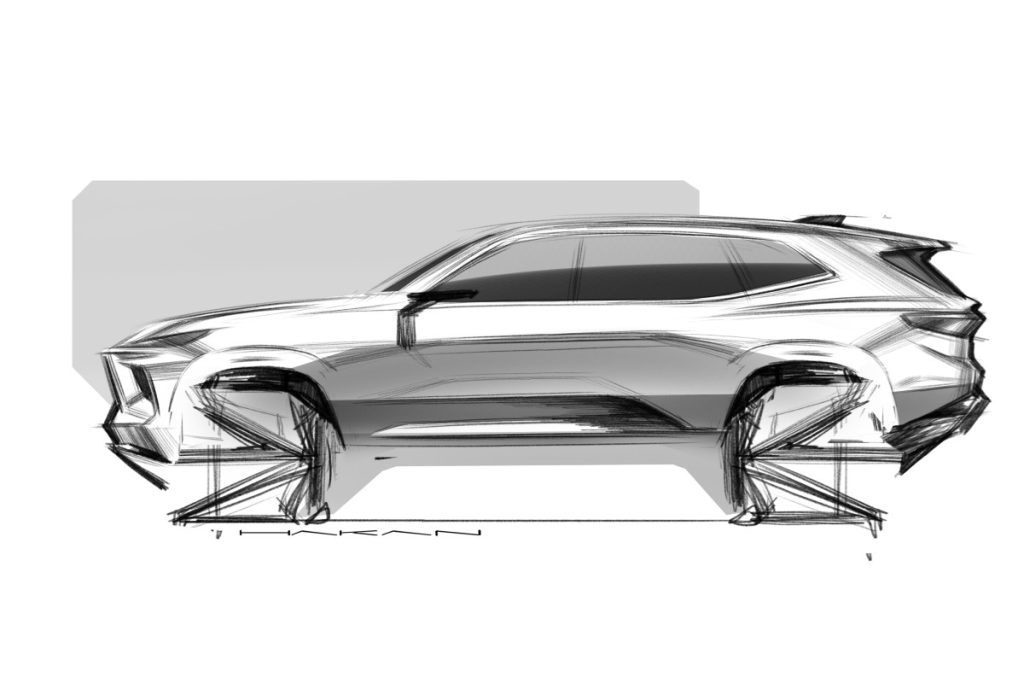 2025 Buick Enclave Exterior Driver Side Profile Sketch