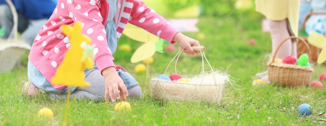 Kids Participating in Easter Egg Hunt