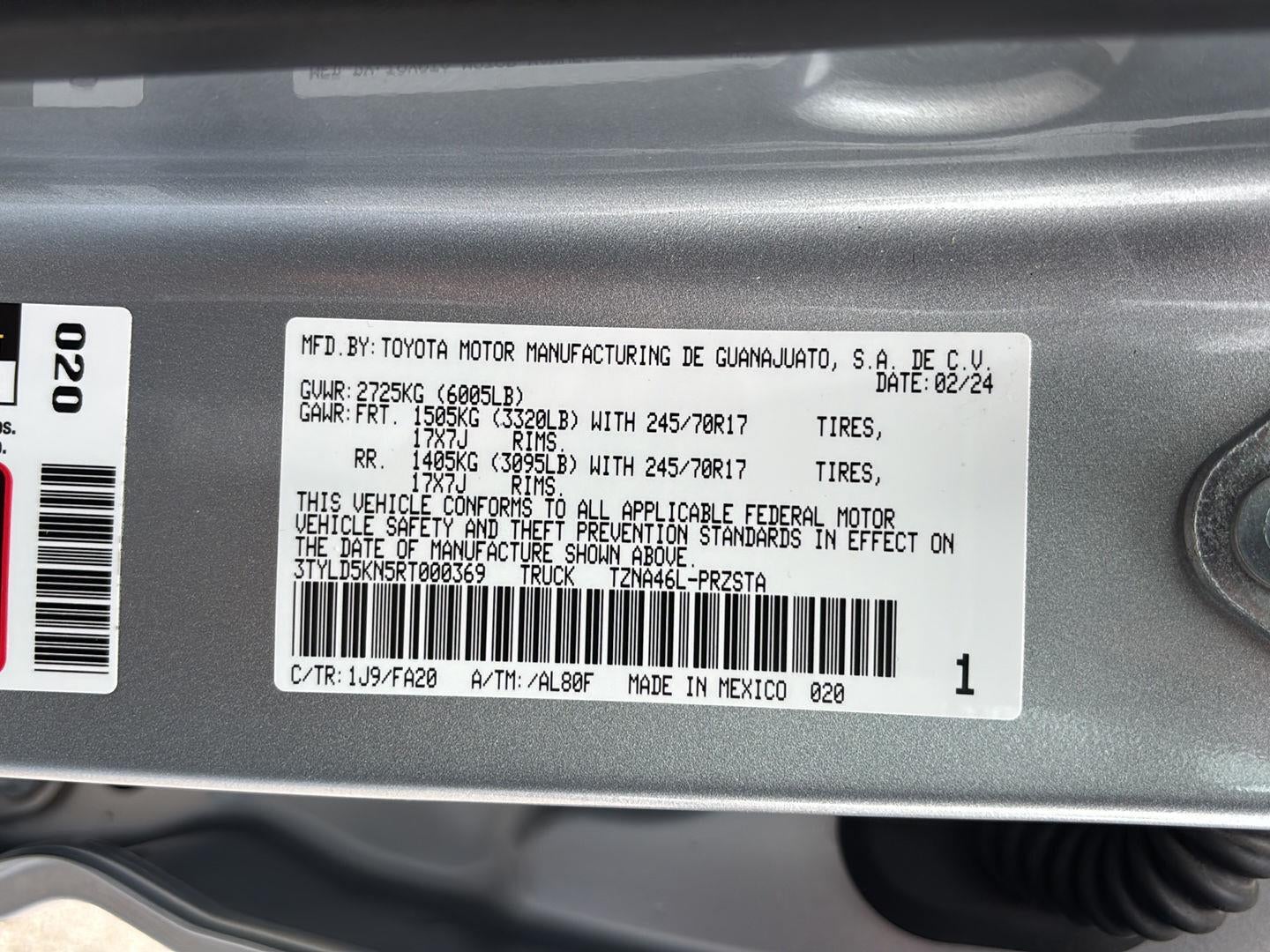 2024 Toyota Tacoma SR