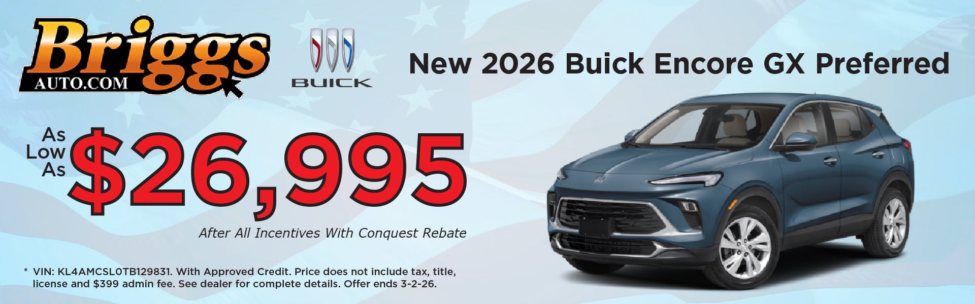 New 2026 Buick Encore GX Preferred