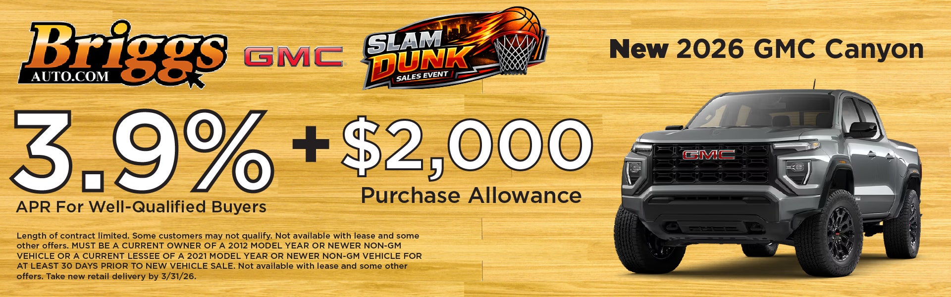 New 2026 GMC Canyon.